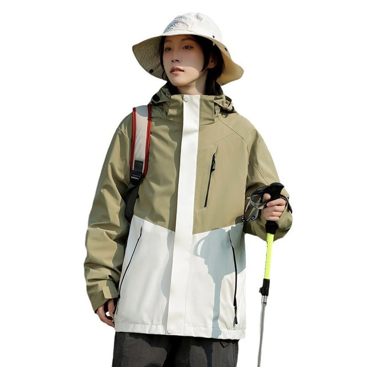 Men's Two-Tone Wind and Water-Repellent Softshell Jacket with Hood Amarae