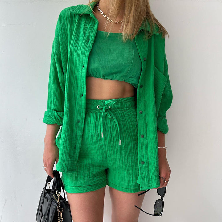 Ladies Casual Top and Lightweight Shorts Set Lune London