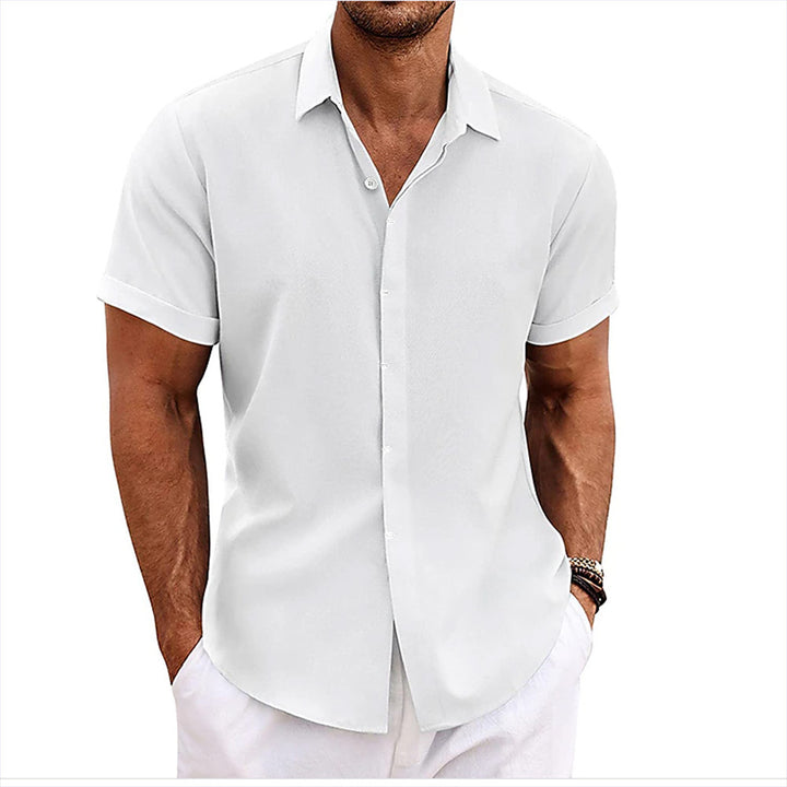 Short sleeve shirt for men in light cotton with pleasant wearing comfort Lune London