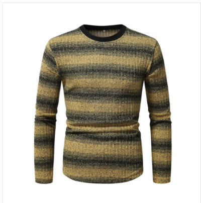 Men's long sleeve shirt in textured material with a stylish striped pattern Lune London