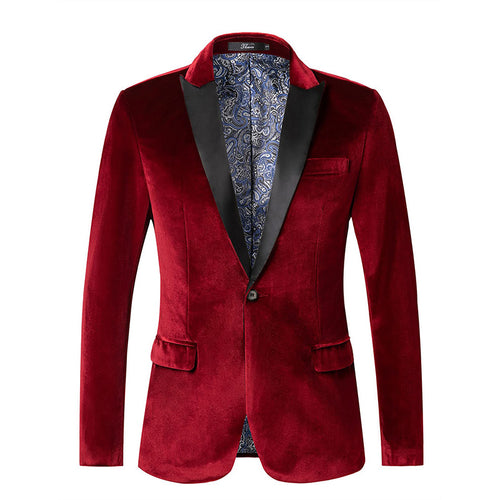 Elegant velvet jacket for men with luxurious details Amarae