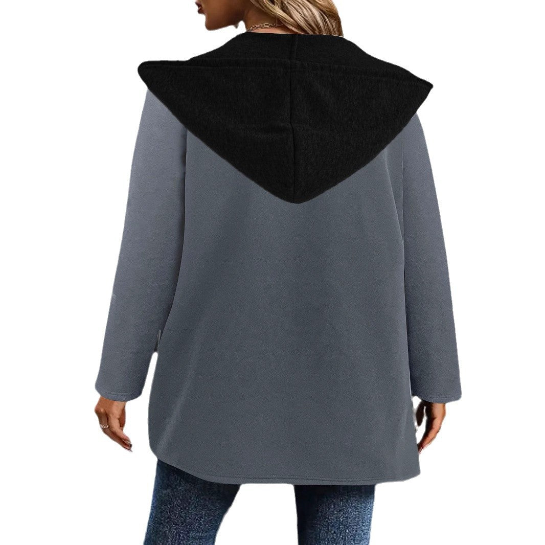 Casual hooded jacket for women with side pockets and modern cut Lune London