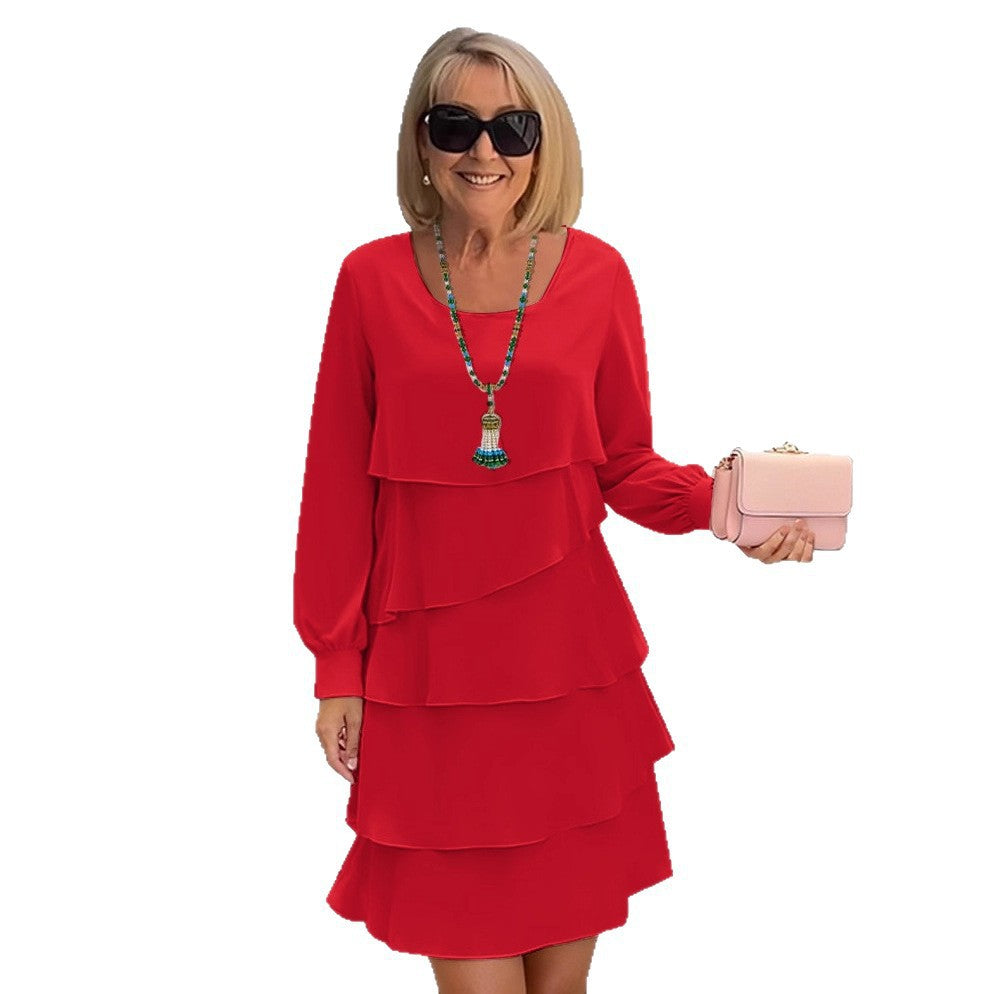 Trendy dress for women with layers and long sleeves Lune London