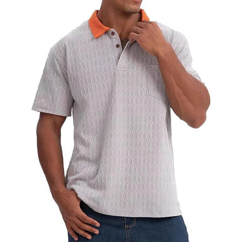 Structured leisure polo for men with contrast collar Amarae