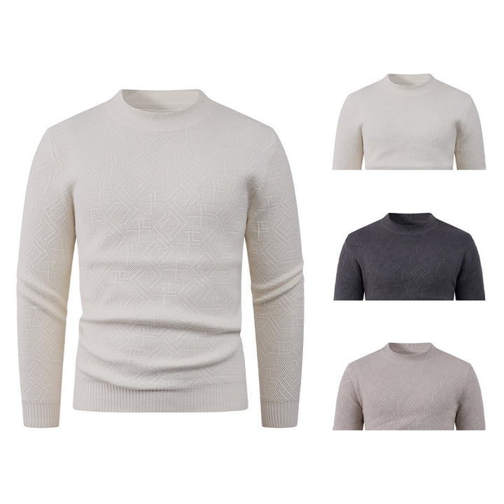 Structured men's sweater with round neck Lune London
