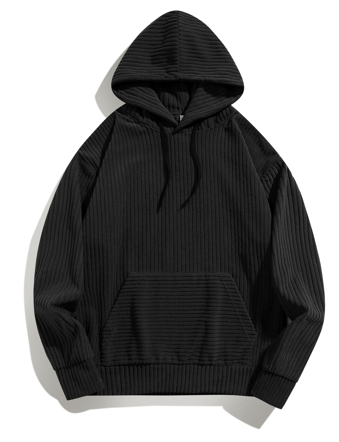 Casual hooded sweatshirt for men with ribbed design and practical pockets Lune London