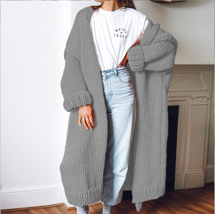 Ladies Chunky Knit Kimono Cardigan Lune London