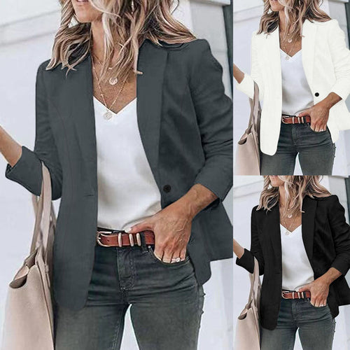Women elegant blazer with slim fit and fine textured pattern Amarae