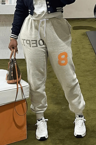 Ladies Comfortable Sports Pants with Modern Graphic and Elastic Waist Amarae
