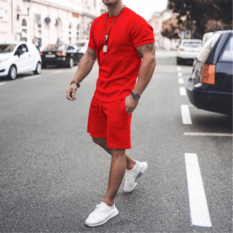 Men's summer sports set with breathable t-shirt and shorts Lune London