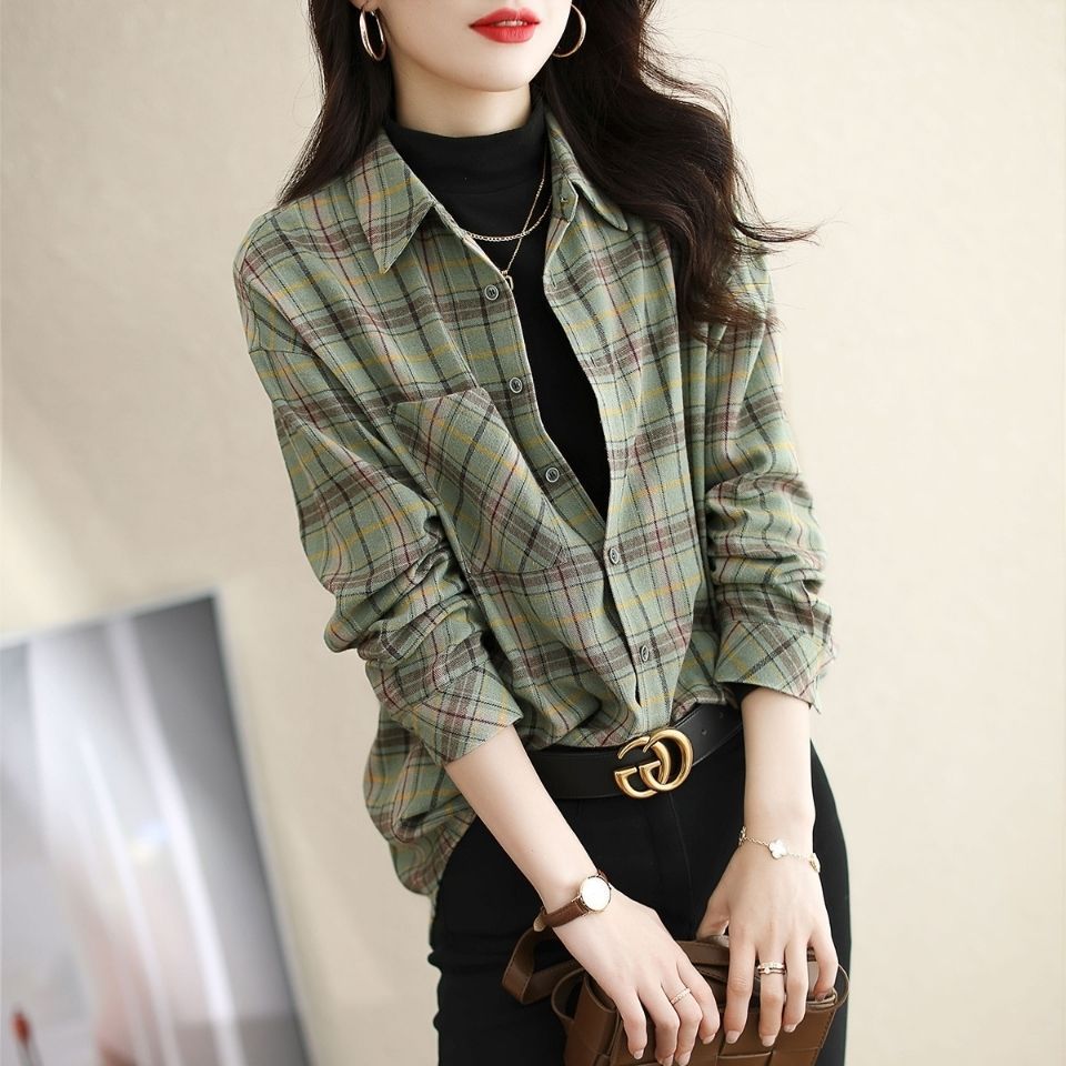 Blouse à carreaux décontractée pour femmes Chic & Stil