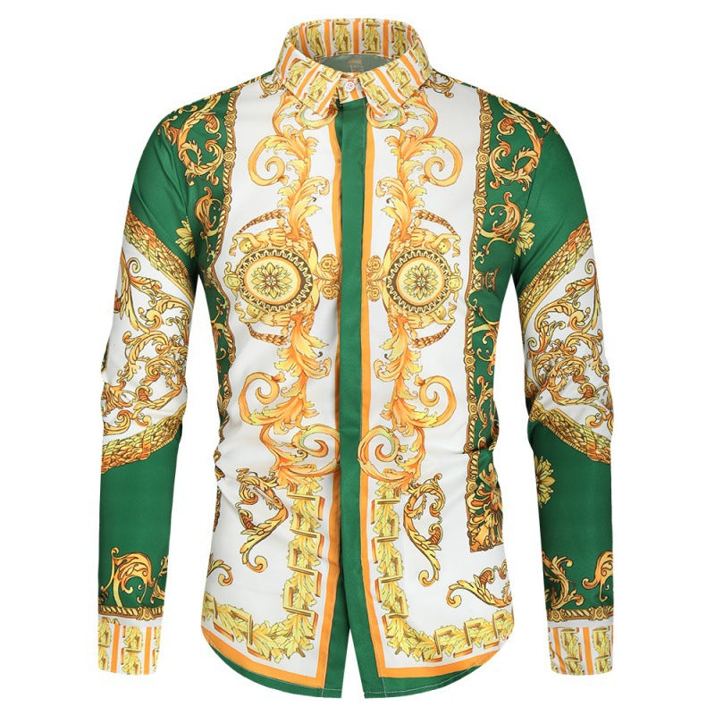 Luxury shirt for men with an impressive baroque pattern Amarae