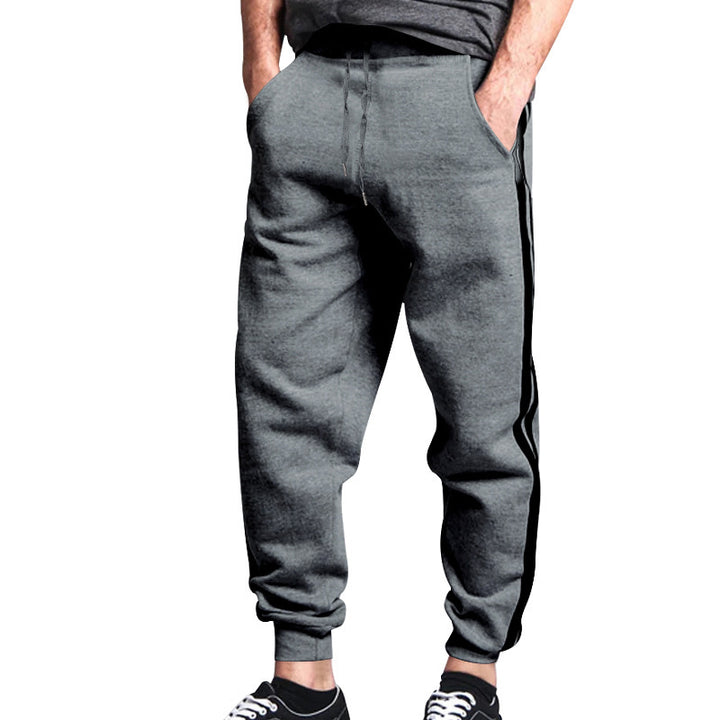 Sports jogger pants for men with contrasting side stripes Lune London