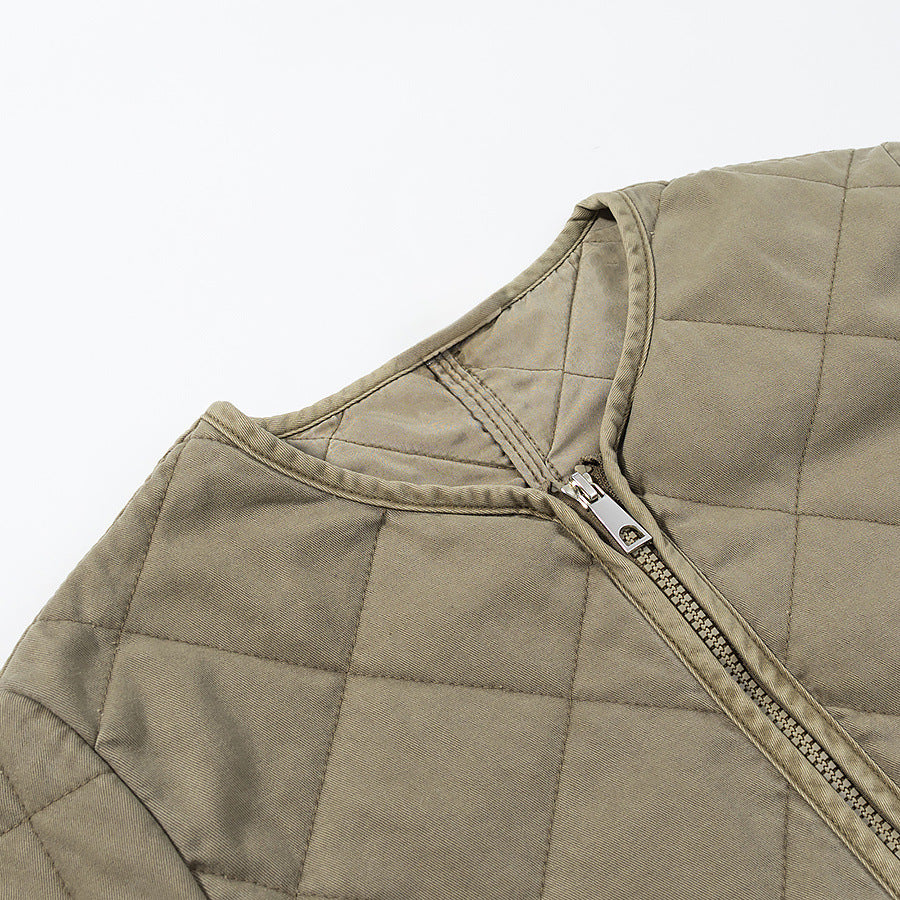 Quilted transition jacket for women with simple pockets and elegant cut Lune London