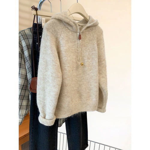 Sweat à capuche confortable pour femmes avec demi-fermeture éclair et poche kangourou Chic & Stil