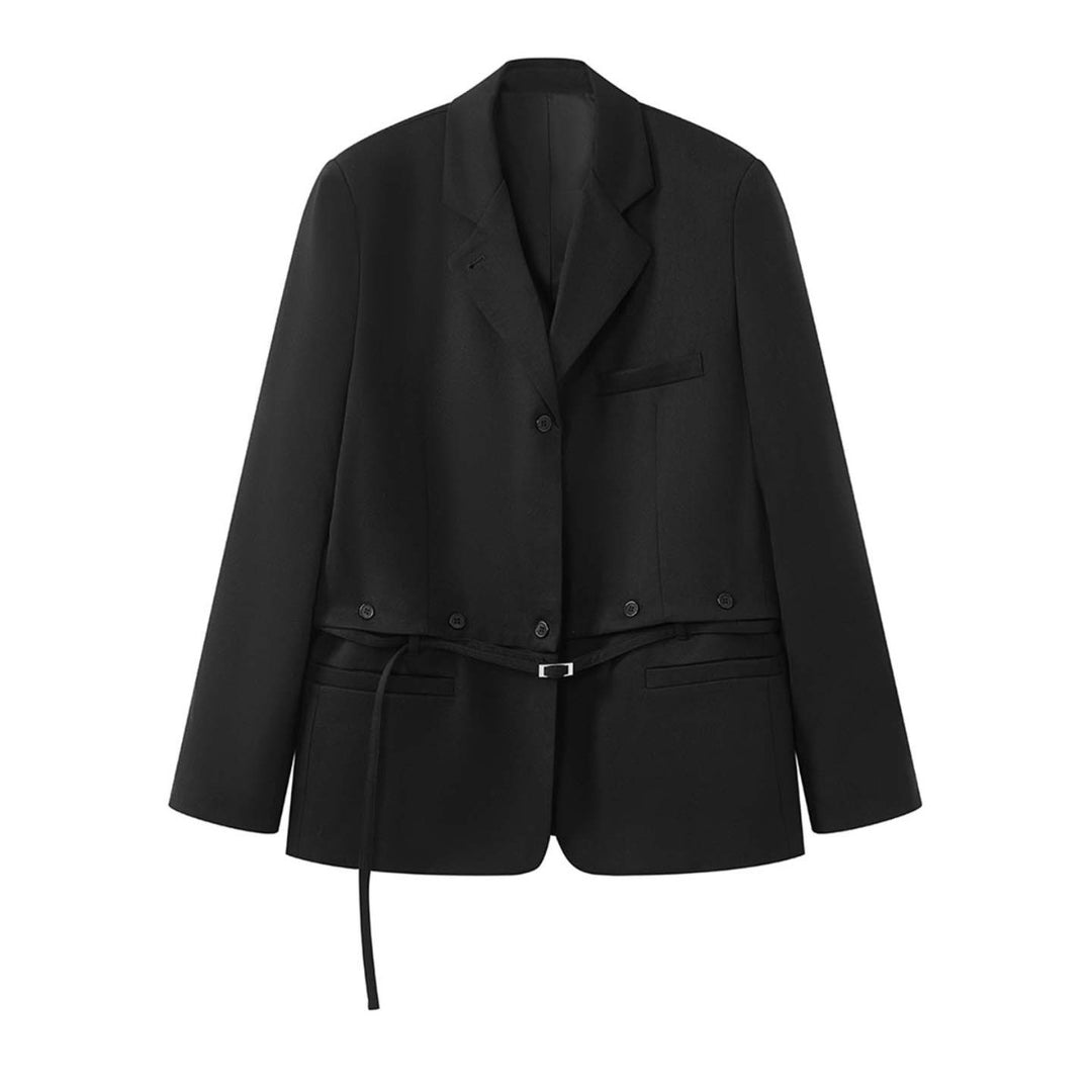 Women's Boxy Cut Blazer with Extended Shoulder and Clean Lapel Amarae