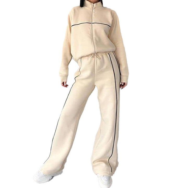 Lune London women's sports outfit with high collar and wide legs