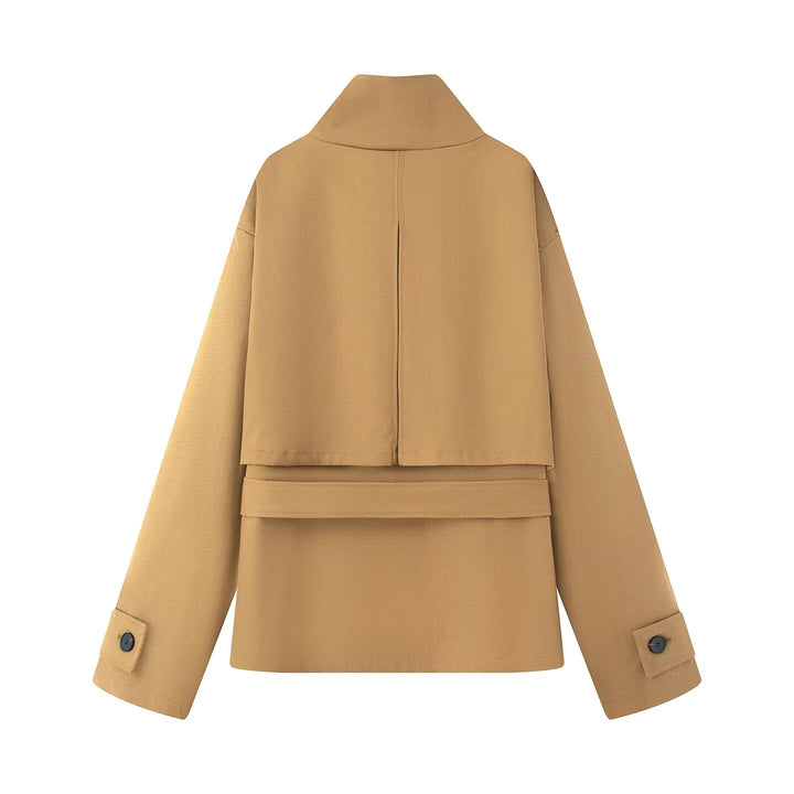 Ladies chic and stylish utility jacket with high collar