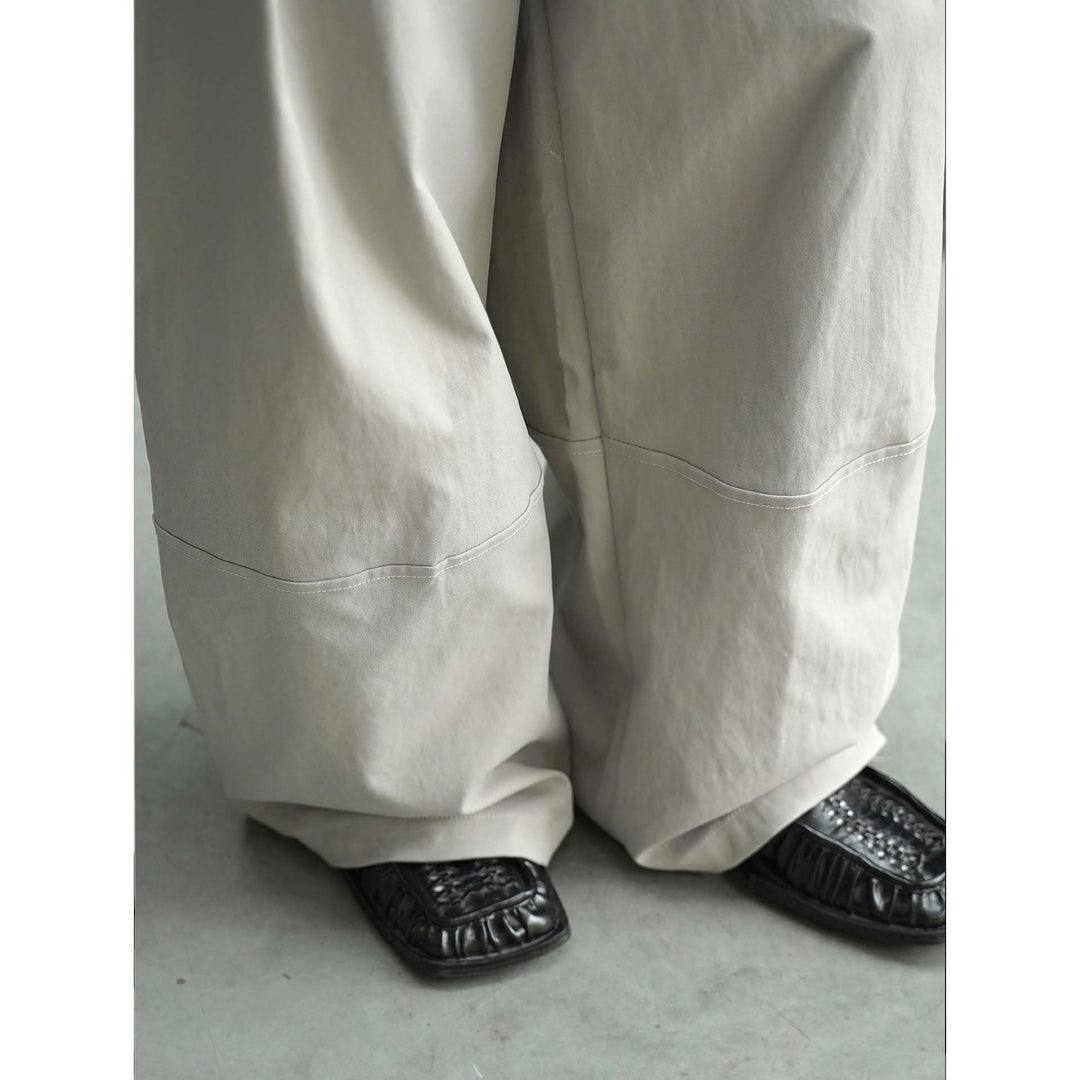 Ladies Extra Wide High-Waist Culotte with Draped Front Panel and Drawstring Waist Amarae