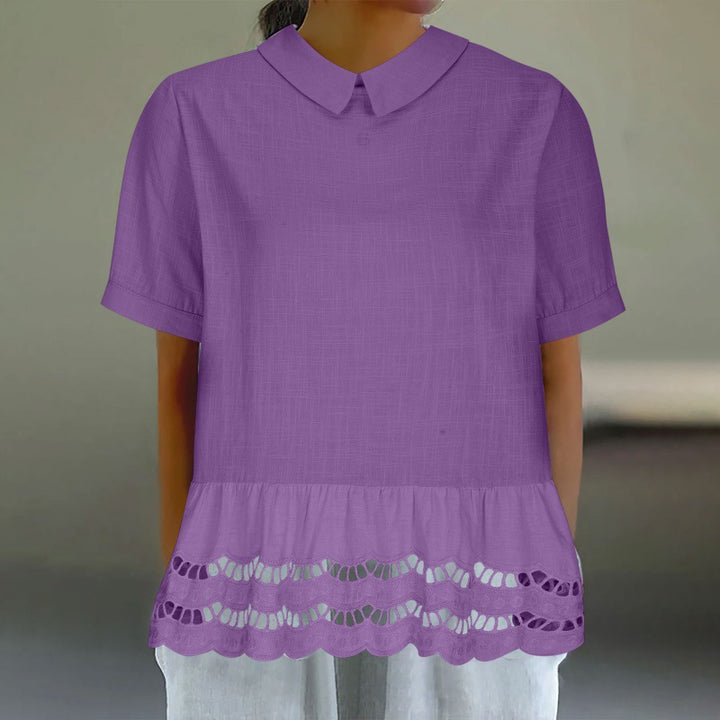 Elegant lace hem blouse Lune London for women