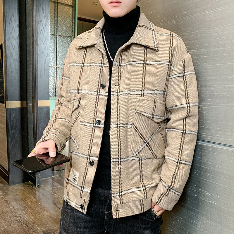 Plaid jacket for men, stylish and slightly lined, with practical flap pockets Lune London
