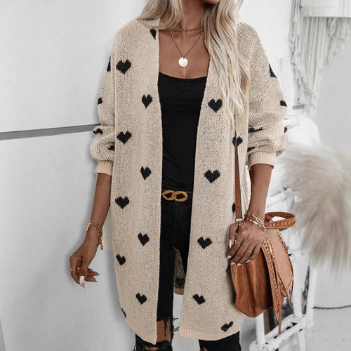 Gilet femme avec motif cœur et coupe décontractée Chic & Stil