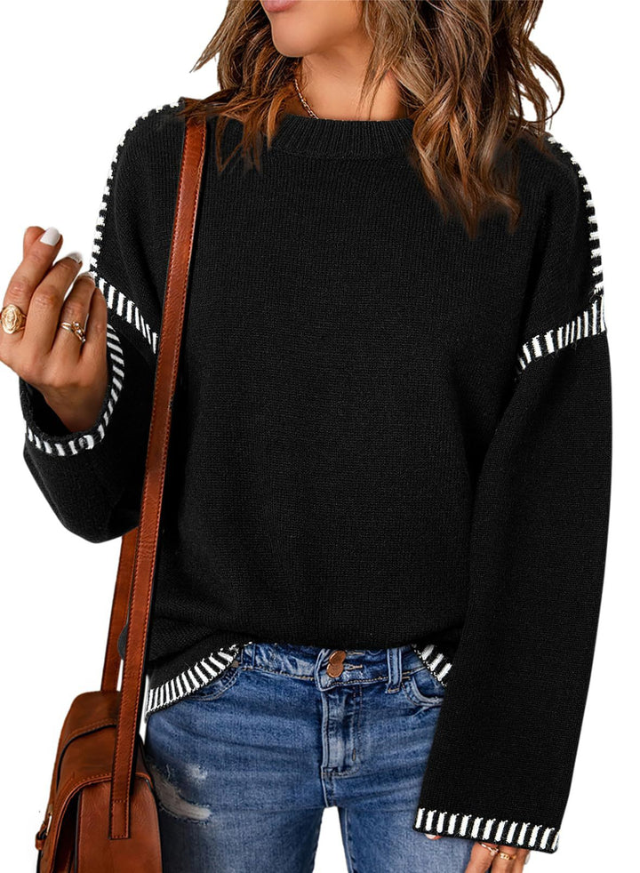 Casual sweater for ladies with striped accents Lune London
