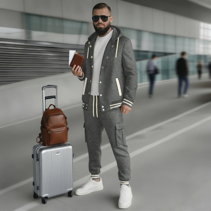 Men's Sporty Leisure Suit with Functional Pockets and High-Quality Workmanship Lune London