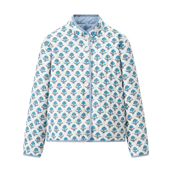 Quilted ladies jacket with floral pattern and comfortable fit Lune London