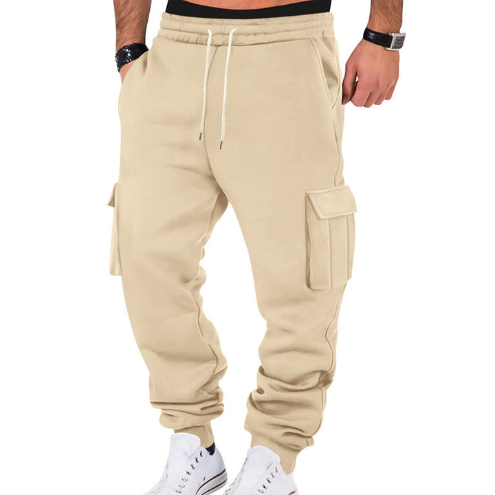 Men's cargo jogger pants with elastic waistband and practical pockets Lune London