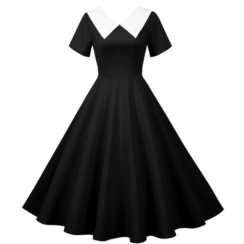 Robe évasée pour femmes avec col élégant et jupe ample Chic & Stil