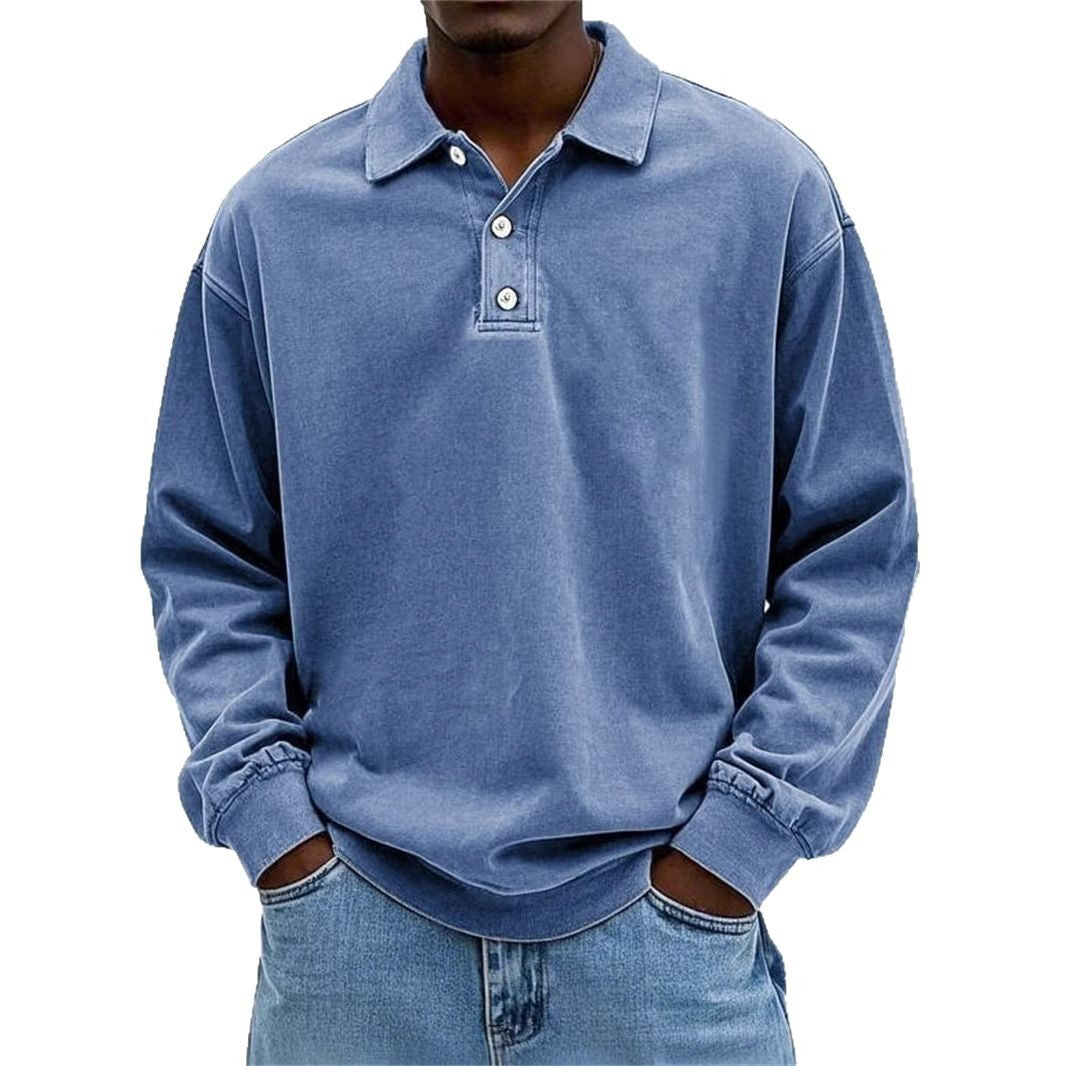 Men's polo t-shirt with button placket and relaxed fit Lune London
