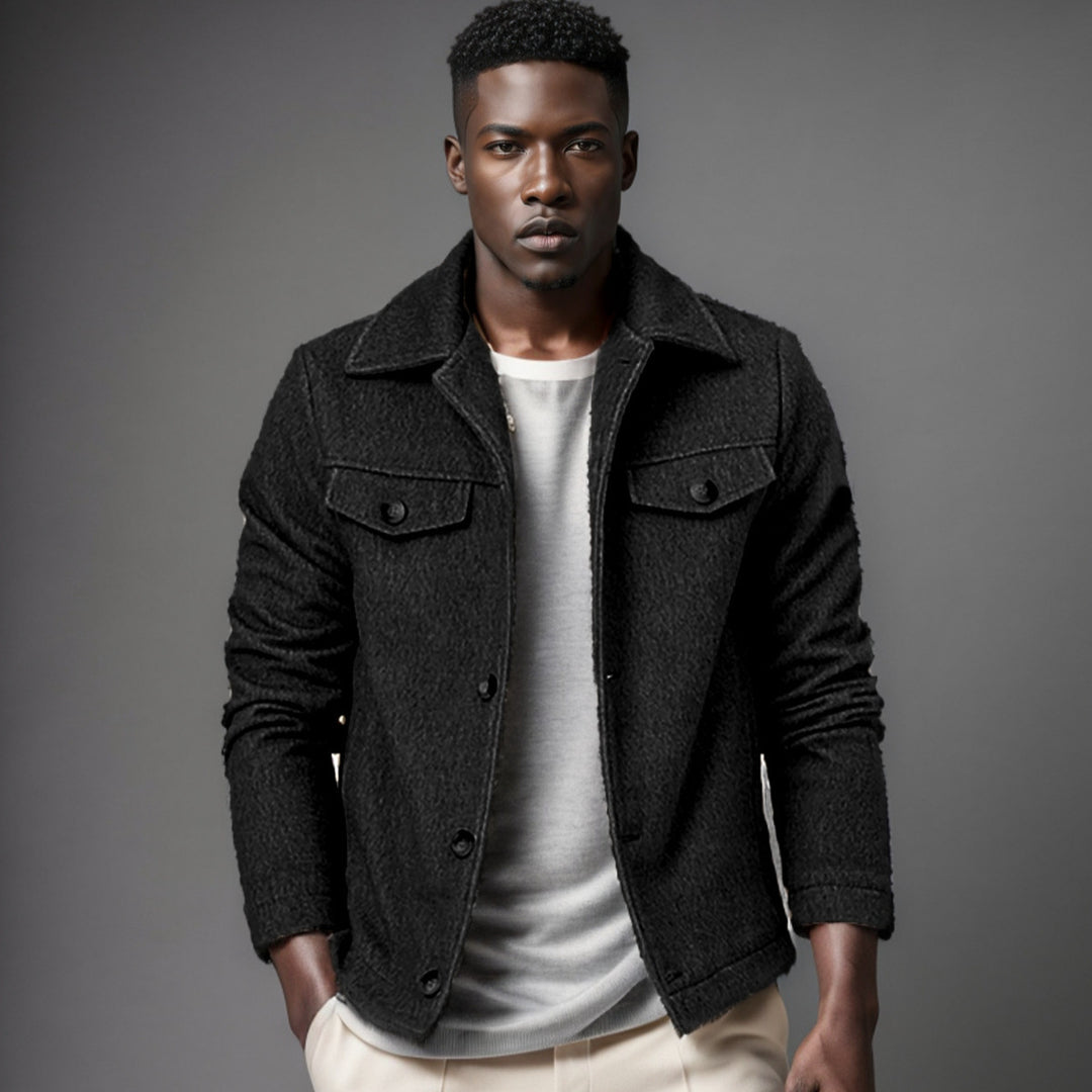 Chic and Stylish Men's Trend Boucle Jacket