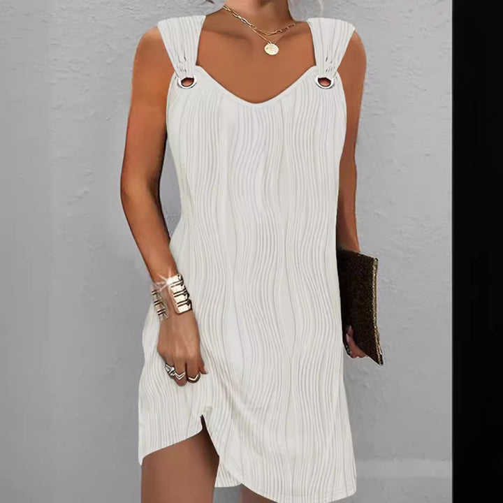 Women's beach dress with a modern wave pattern Lune London