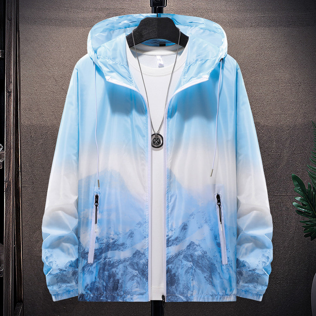 Lightweight jacket for men, windproof and waterproof, with adjustable hood and reflective details Lune London