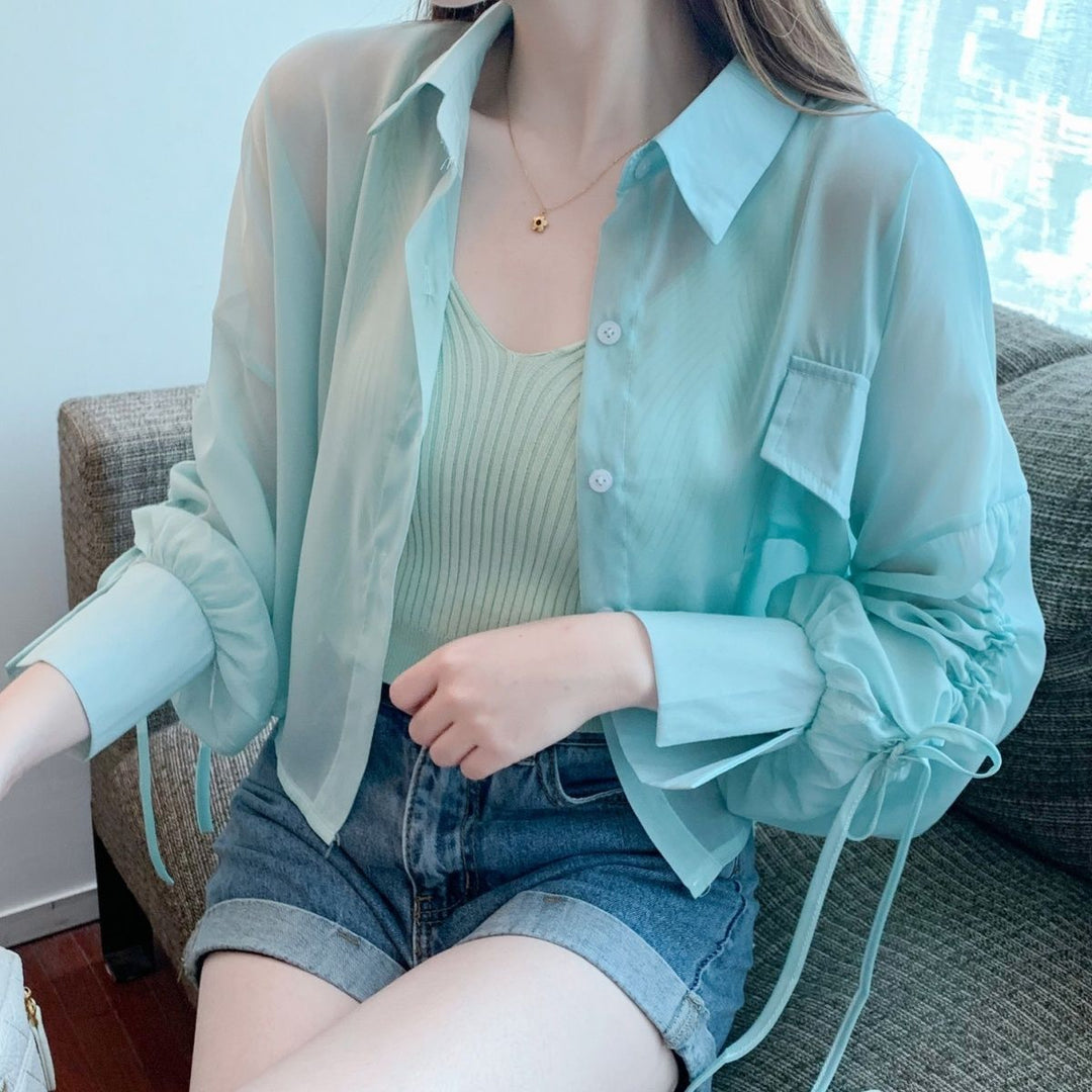 Blouse Transparente Femme avec Détails Innovants Chic & Stil