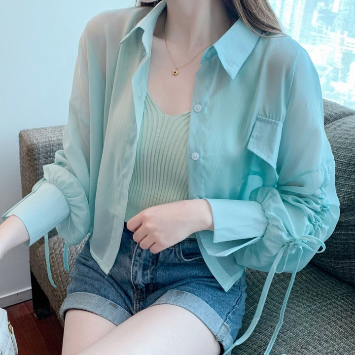 Blouse Transparente Femme avec Détails Innovants Chic & Stil