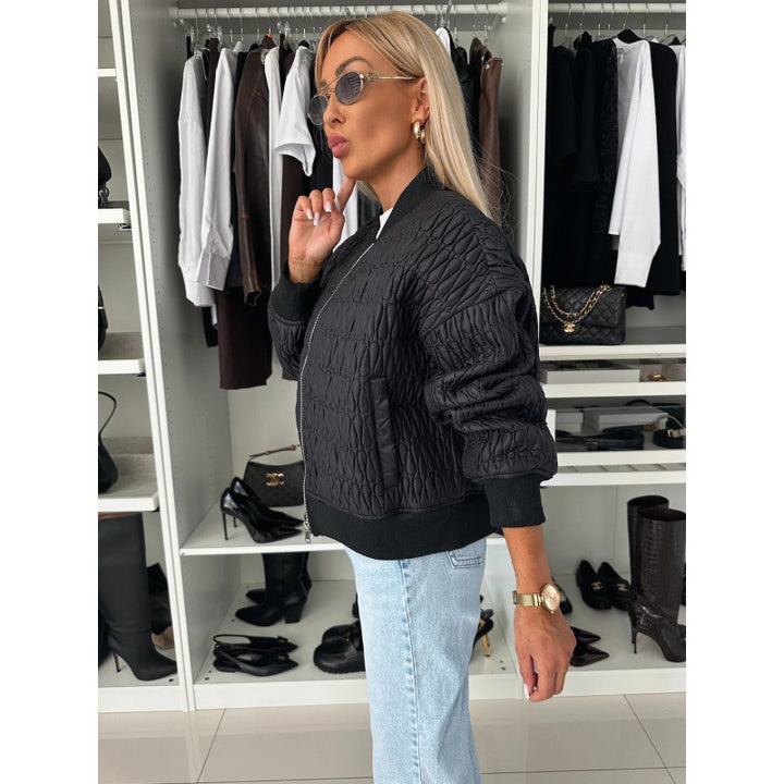 Quilted jacket for women with a sporty and elegant design featuring voluminous sleeves Lune London
