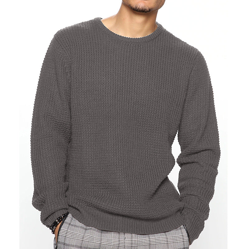Chunky knit pullover for men with textured pattern and relaxed fit Lune London