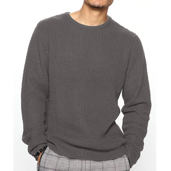 Chunky knit pullover for men with textured pattern and relaxed fit Lune London