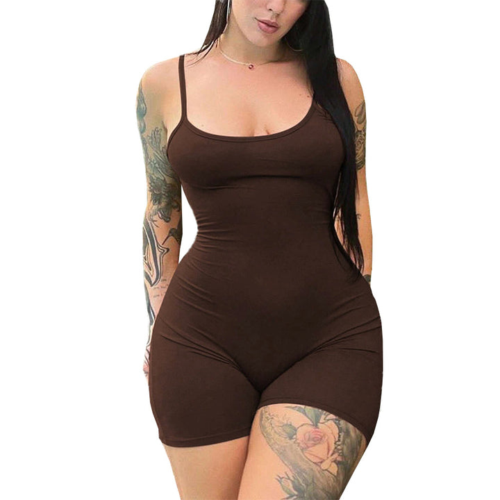 Femmes Body ajusté avec décolleté plongeant et bretelles spaghetti Chic & Stil
