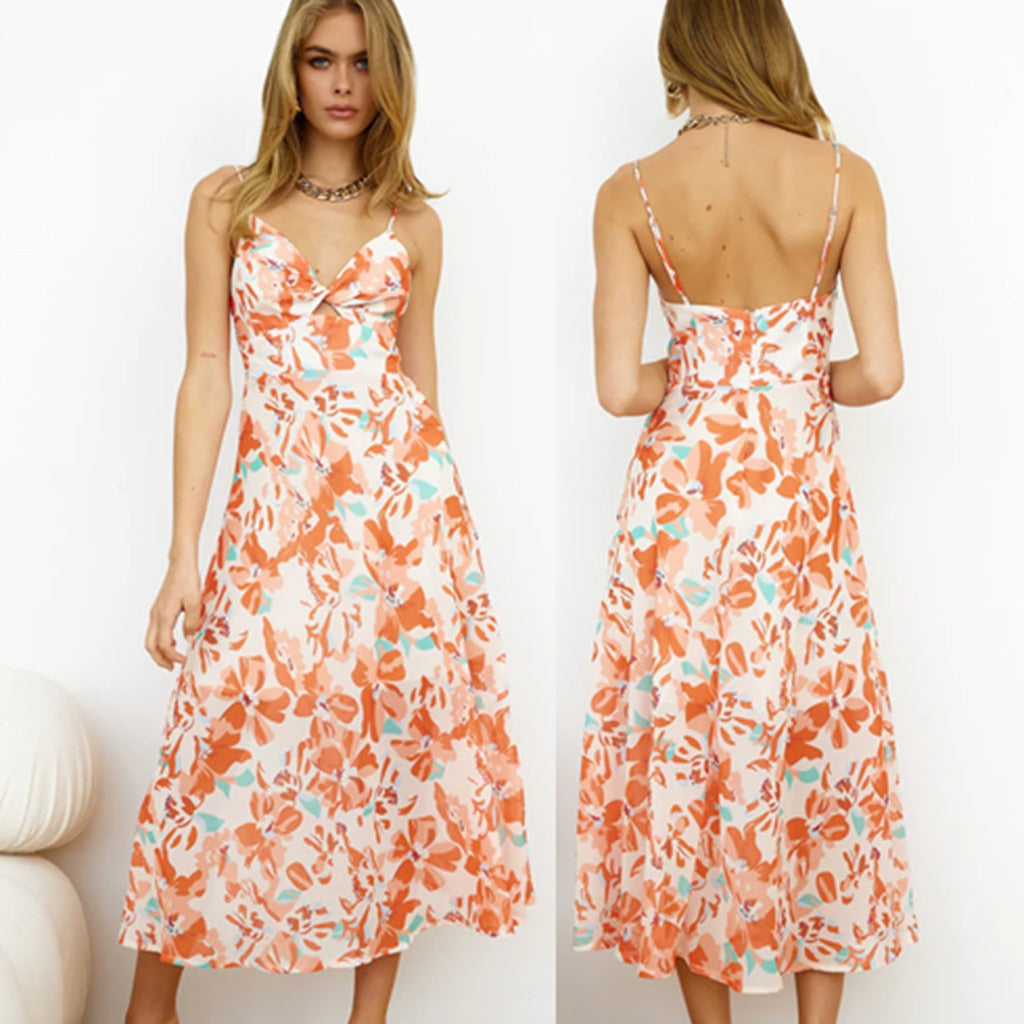 Floral A-line slip dress for women Lune London