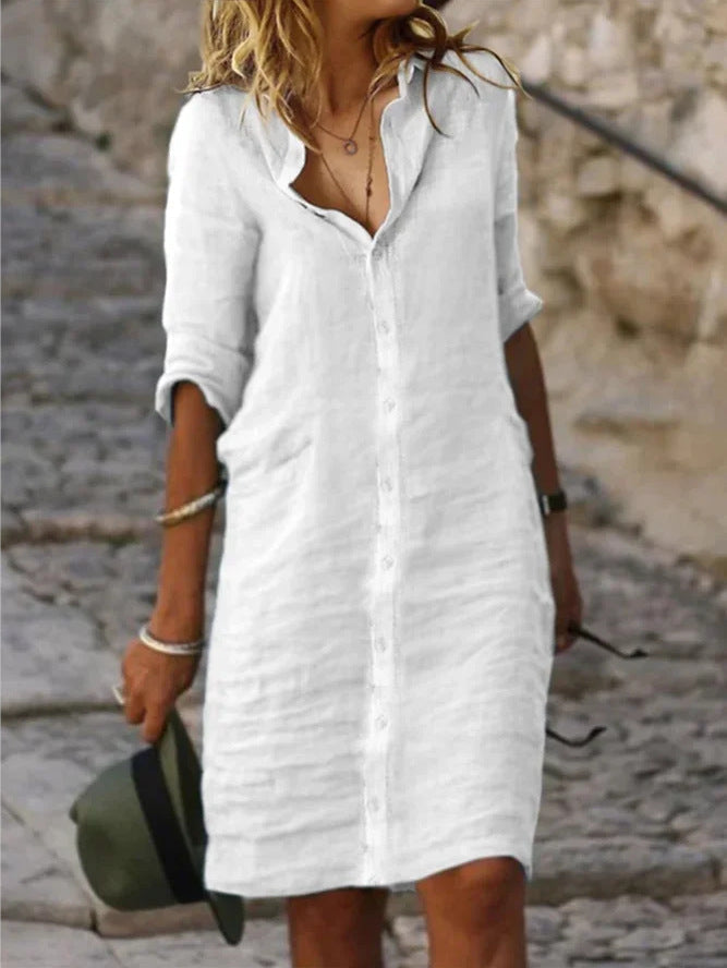 Women Casual Shirt Dress with Chic Details Lune London