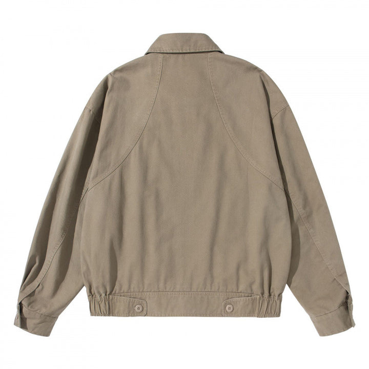 Men's Lightweight Boxy Field Jacket with Shirt Collar, Concealed Button Placket and Elastic Hem Amarae