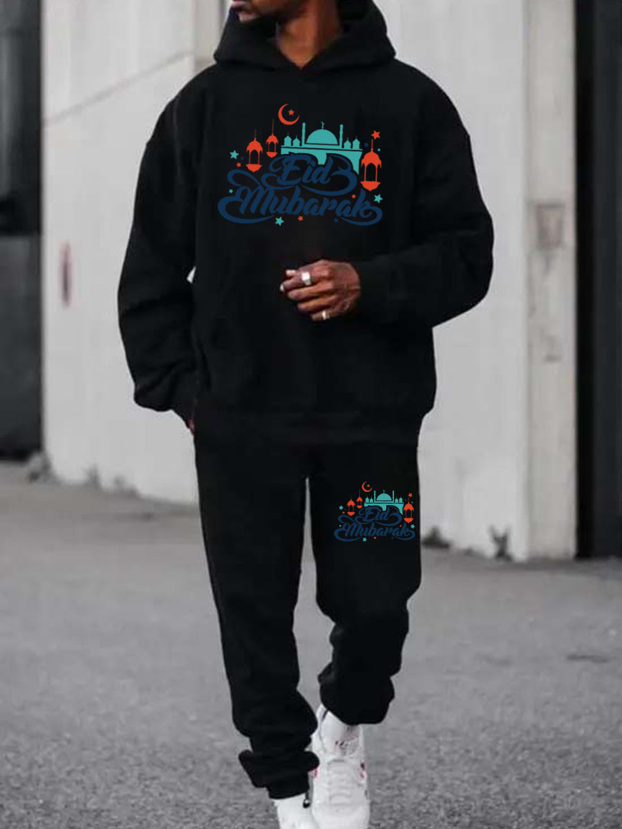 Ladies' hoodie and jogger set with festive pattern Lune London
