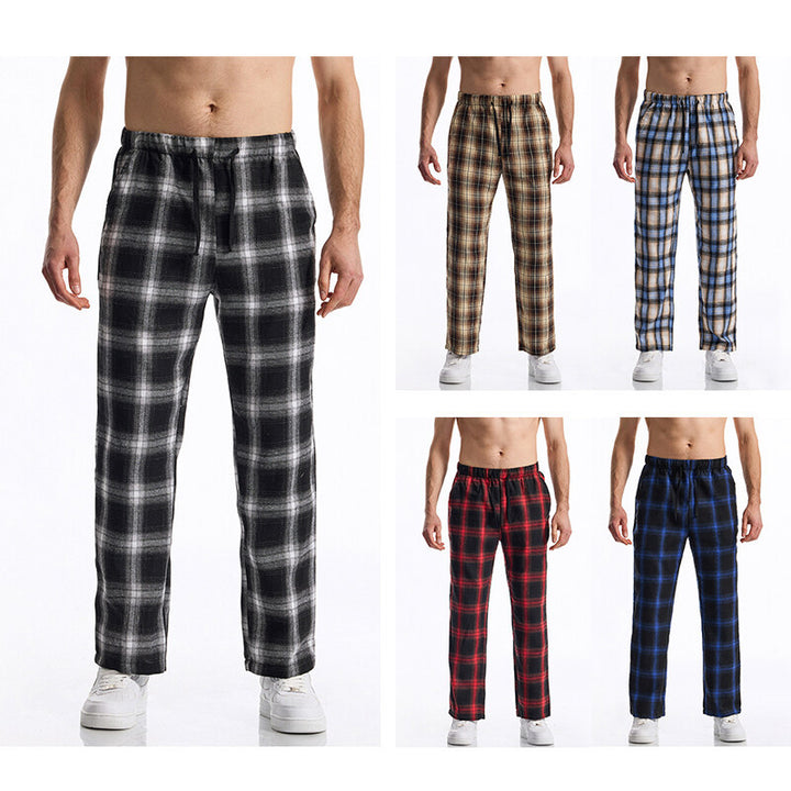 Men's flannel pajama pants with comfortable elastic waistband Lune London