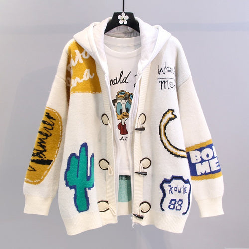 Women casual knit hoodie with chic and style
