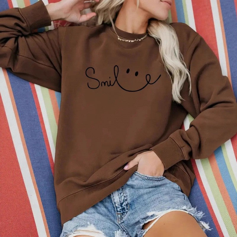 Sweat-shirt pour femmes avec lettrage décontracté et coupe confortable Chic & Stil