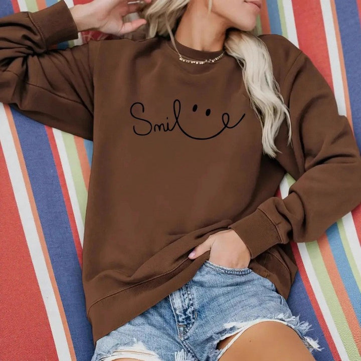 Sweat-shirt pour femmes avec lettrage décontracté et coupe confortable Chic & Stil