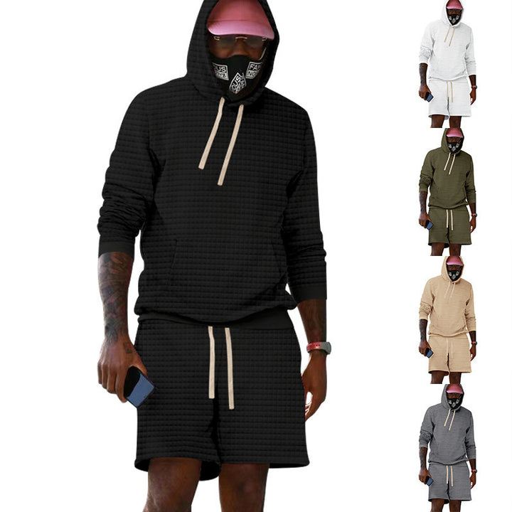 Casual men's set with structured hoodie and shorts Lune London